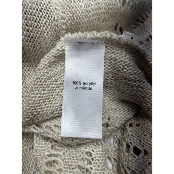 Maurices Womens Open Front Cardigan Sweater Size 2 Beige Acrylic Knit - Picture 6 of 6